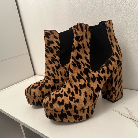 Sam Edelman Shoes - Sam Edelman Leopard-Print Platform Ankle Boots - Brown & Black